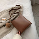 Trendy Vintage Schultertasche - Großes Fassungsvermögen Eimertasche