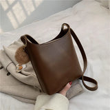 Trendy Vintage Schultertasche - Großes Fassungsvermögen Eimertasche