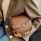 Soft Leather Saddle Messenger Bag - Vielseitige Schultertasche