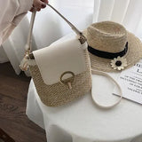 Strandtasche Eimer - Stroh Schultertaschen Kollektion