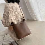 Trendy Vintage Schultertasche - Großes Fassungsvermögen Eimertasche